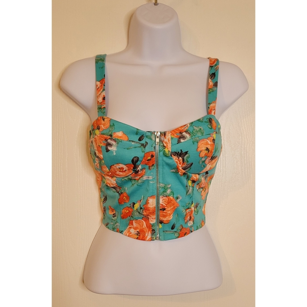 crop top, small, floral